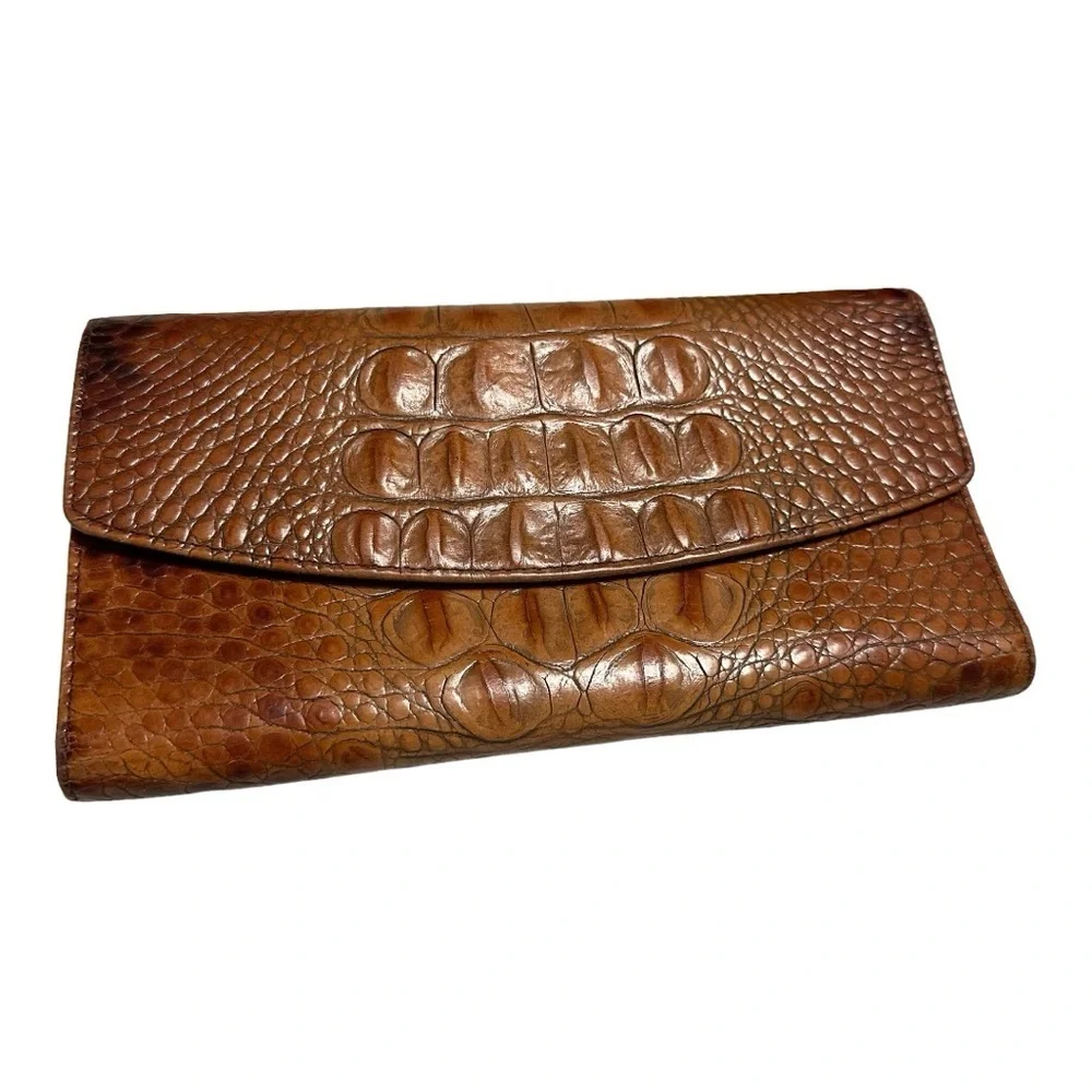 Brahmin Toasted Almond Collection 4 Pieces Handbag Crossbody Two Wallets